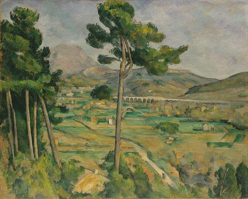 Mont Sainte - Victoire e il viadotto della valle del fiume Arc, 1882